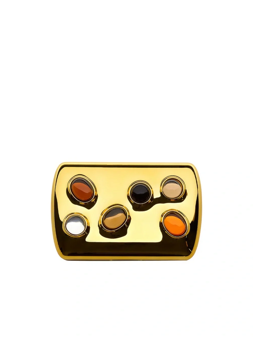 Edie Parker Gemstoned Card Case Gold